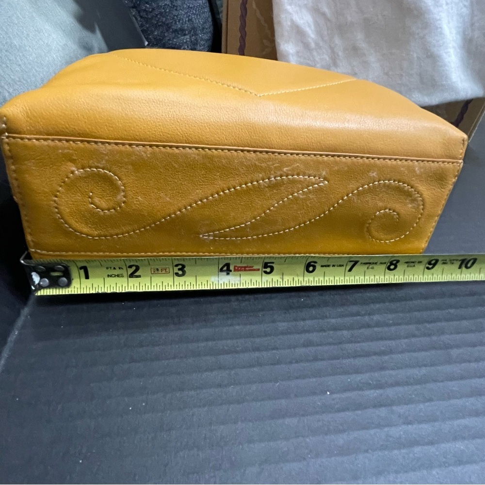 Brighton Jodi Heart orange/gold leather handbag purse. NWOT. Boxed/dustbag - Picture 10 of 13